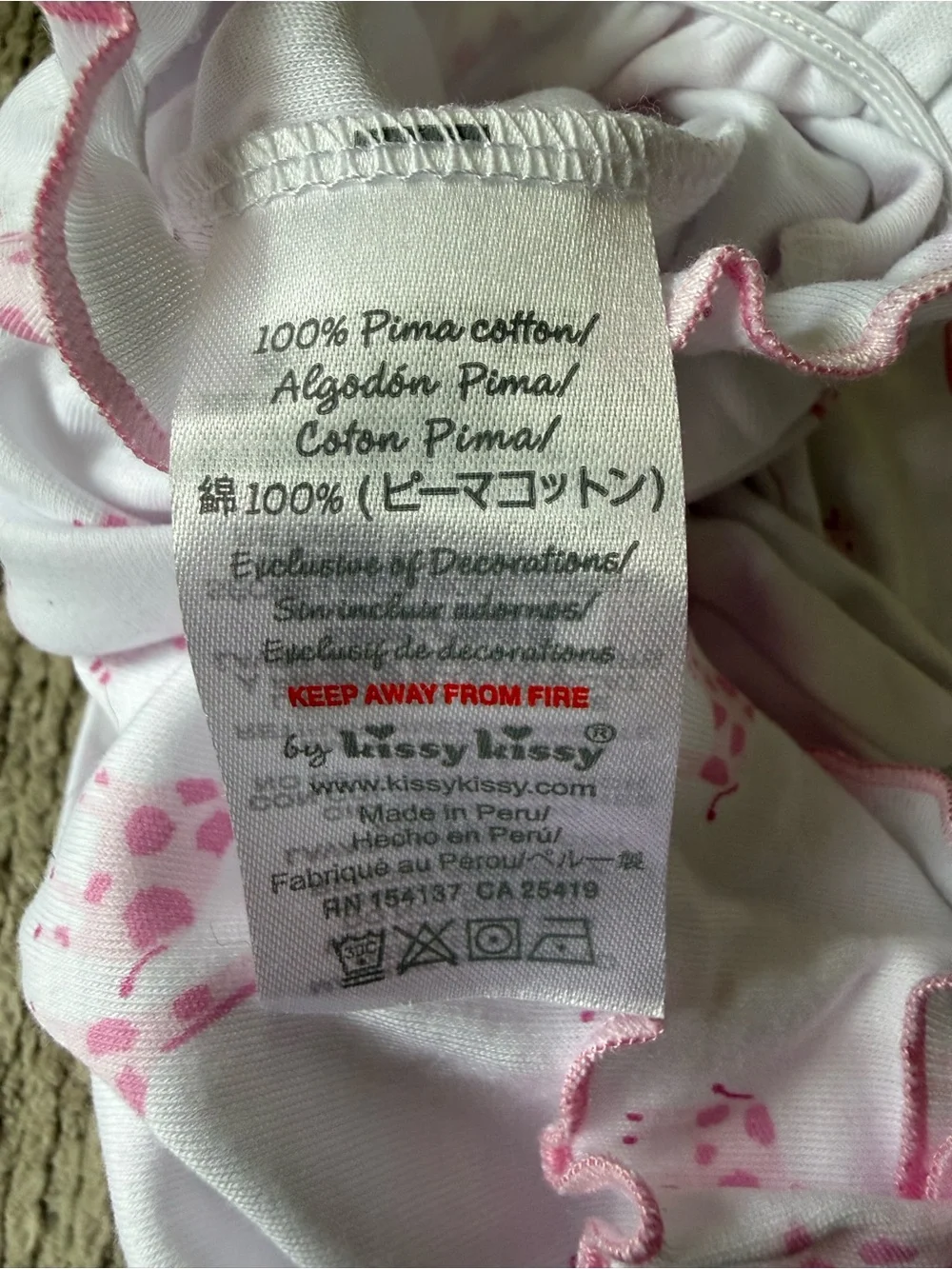 Kissy Kissy Baby 3-6M Pink Giraffe Pima Cotton Playsuit NWT